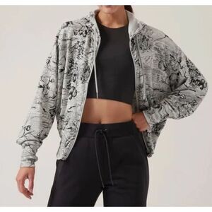 ATHLETA Balance Eden Floral Zipped Jacket Hoodie Sweatshirt Sz M